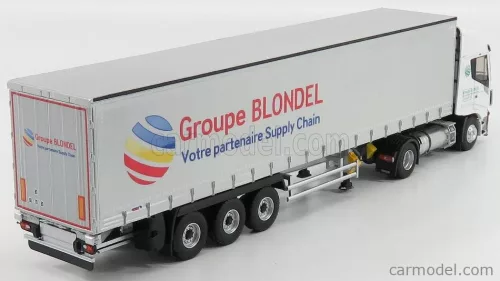 IVECO FIAT  STRALIS 460NP TRUCK TELONATO GROUPE BLONDEL TRANSPORTS 2015  WHITE SILVER