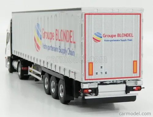 IVECO FIAT  STRALIS 460NP TRUCK TELONATO GROUPE BLONDEL TRANSPORTS 2015  WHITE SILVER