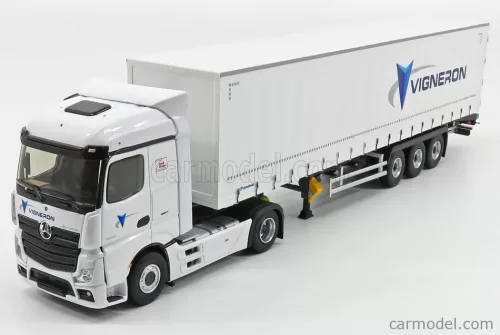 MERCEDES BENZ  ACTROS 2 1845 TRUCK VIGNERON TRANSPORTS TELONATO 2018  WHITE