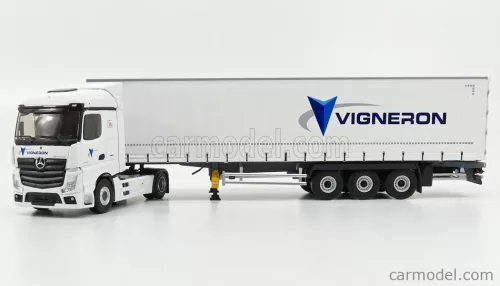 MERCEDES BENZ  ACTROS 2 1845 TRUCK VIGNERON TRANSPORTS TELONATO 2018  WHITE