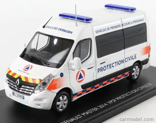 RENAULT  MASTER VAN AMBULANCE PROTECTION CIVILE VEHICULE DE PREMIERS SECOURS A PERSONNE VPSP 2014  WHITE ORANGE BLUE