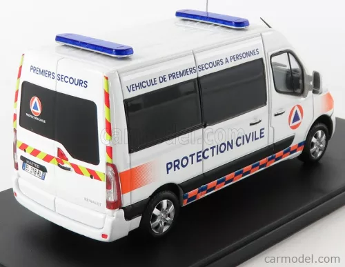 RENAULT  MASTER VAN AMBULANCE PROTECTION CIVILE VEHICULE DE PREMIERS SECOURS A PERSONNE VPSP 2014  WHITE ORANGE BLUE