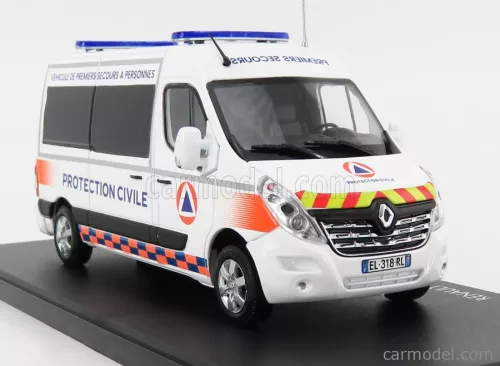 RENAULT  MASTER VAN AMBULANCE PROTECTION CIVILE VEHICULE DE PREMIERS SECOURS A PERSONNE VPSP 2014  WHITE ORANGE BLUE