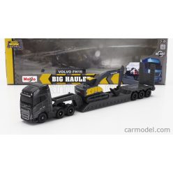   VOLVO  FH16 XL 750 TRUCK PIANALE TRASPORTO EC220E ESCAVATORE CINGOLATO EXCAVATOR  BLACK YELLOW