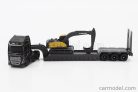 VOLVO  FH16 XL 750 TRUCK PIANALE TRASPORTO EC220E ESCAVATORE CINGOLATO EXCAVATOR  BLACK YELLOW
