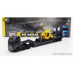   VOLVO  FH16 XL 750 TRUCK PIANALE TRASPORTO L25H RUSPA GOMMATA TRACTOR SCRAPER  BLACK YELLOW