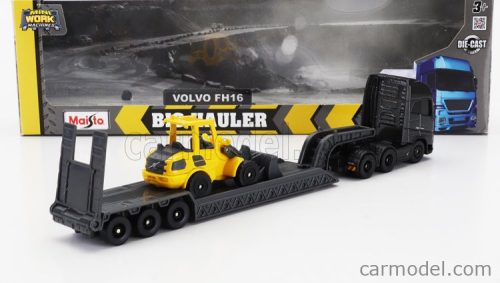 VOLVO  FH16 XL 750 TRUCK PIANALE TRASPORTO L25H RUSPA GOMMATA TRACTOR SCRAPER  BLACK YELLOW