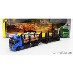   VOLVO  FH16 XL 750 TRUCK TRASPORTO TRONCHI TRUNK TRANSPORT 2018  BLUE BLACK