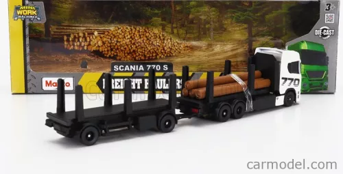 SCANIA  S770 V8 TRUCK TRASPORTO TRONCHI 2021  WHITE BLACK