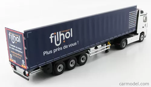 MERCEDES BENZ  ACTROS 1845 TRUCK TELONATO FILHOL TRANSPORTS 2016  WHITE BLUE