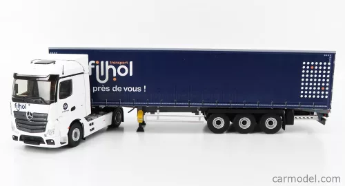 MERCEDES BENZ  ACTROS 1845 TRUCK TELONATO FILHOL TRANSPORTS 2016  WHITE BLUE