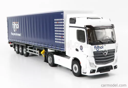 MERCEDES BENZ  ACTROS 1845 TRUCK TELONATO FILHOL TRANSPORTS 2016  WHITE BLUE