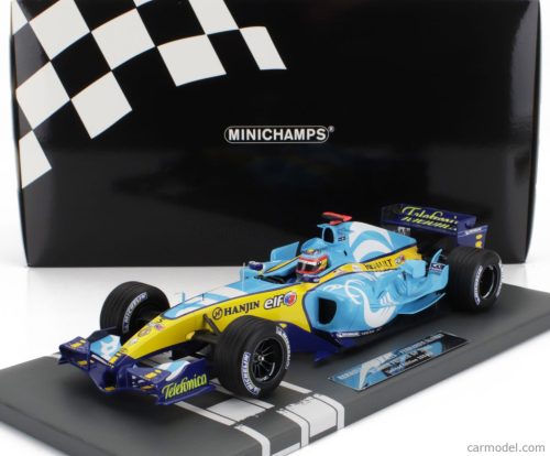 RENAULT  F1  R25 TEAM RENAULT N 1 WORLD CHAMPION WINNER FRENCH GP 2005 FERNANDO ALONSO  LIGHT BLUE YELLOW