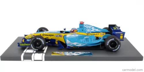 RENAULT  F1  R25 TEAM RENAULT F1 N 5 WORLD CHAMPION 2nd BELGIUM GP 2005 FERNANDO ALONSO  LIGHT BLUE YELLOW