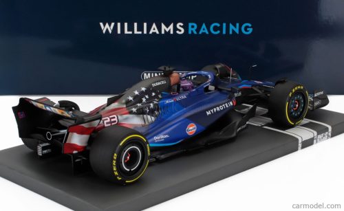 WILLIAMS  F1  FW45 TEAM WILLIAMS RACING GULF N 23 AUSTIN USA GP 2023 ALEXANDER ALBON  BLUE BLACK