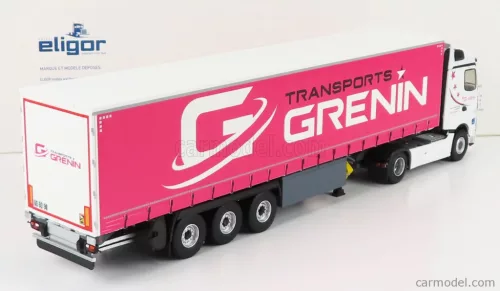 MERCEDES BENZ  ACTROS 2 1848 TRUCK TELONATO GRENIN TRANSPORTS 2018  WHITE RED