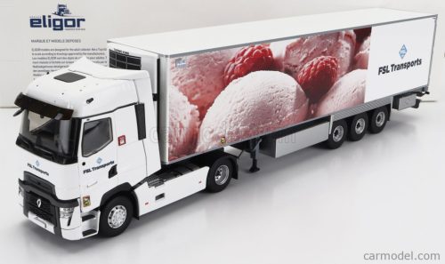 RENAULT  T-LINE HIGH TRUCK SEMI-FRIGO FSL TRANSPORTS 2021  WHITE PINK