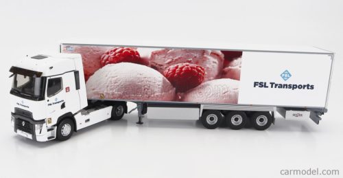 RENAULT  T-LINE HIGH TRUCK SEMI-FRIGO FSL TRANSPORTS 2021  WHITE PINK