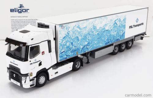 RENAULT  T-LINE HIGH TRUCK SEMI-FRIGO FSL TRANSPORTS 2021  WHITE LIGHT BLUE