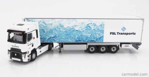RENAULT  T-LINE HIGH TRUCK SEMI-FRIGO FSL TRANSPORTS 2021  WHITE LIGHT BLUE