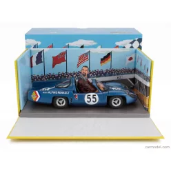   ALPINE  MINI A220 N 55 RACE VERSION 1969 - DRIVEN BY HENRY PESCAROLO - Lungh.LENGTH cm 15.5 X Largh.WIDTH cm 6.0  ALPINE BLUE
