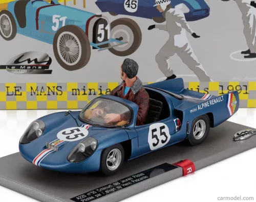 ALPINE  MINI A220 N 55 RACE VERSION 1969 - DRIVEN BY HENRY PESCAROLO - Lungh.LENGTH cm 15.5 X Largh.WIDTH cm 6.0  ALPINE BLUE