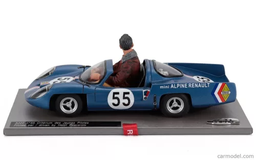 ALPINE  MINI A220 N 55 RACE VERSION 1969 - DRIVEN BY HENRY PESCAROLO - Lungh.LENGTH cm 15.5 X Largh.WIDTH cm 6.0  ALPINE BLUE