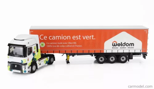 RENAULT  T-LINE TRUCK TELONATO WELDOM TRANSPORTS 2023  WHITE ORANGE