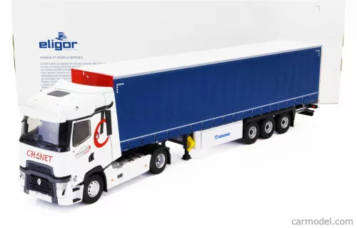 RENAULT  T520 TRUCK TELONATO CHANET TRANSPORTS 2021  WHITE BLUE