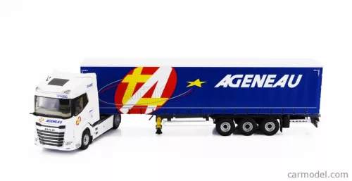 DAF  XG TRUCK TELONATO AGENEAU TRANSPORTS 2021  WHITE BLUE