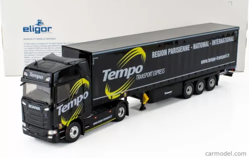 SCANIA  S500 TRUCK TELONATO TEMPO TRANSPORTS 2018  BLACK
