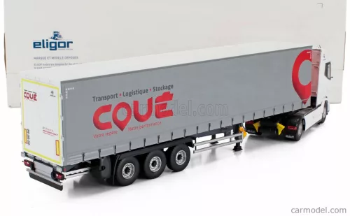 DAF  XG TRUCK TELONATO COUE TRANSPORTS 2021  WHITE RED GREY