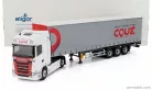 SCANIA  S500 TRUCK TELONATO COUE TRANSPORTS 2021  WHITE RED GREY