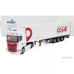 SCANIA  S500 TRUCK CASSONATO COUE TRANSPORTS 2021  WHITE RED