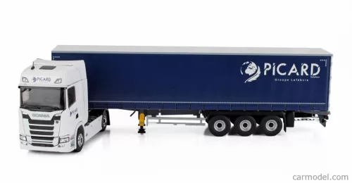 SCANIA  S500 TRUCK TELONATO PICARD TRANSPORTS 2021  WHITE BLUE