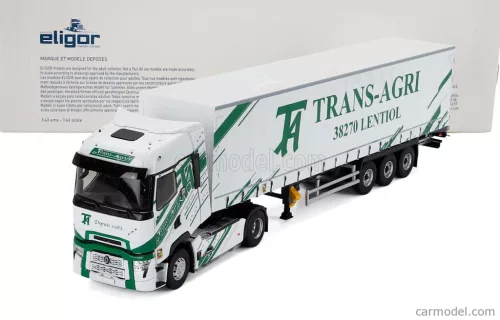 RENAULT  T-LINE HIGH TRUCK TELONATO TRANS-AGRI TRANSPORTS 2023  WHITE GREEN