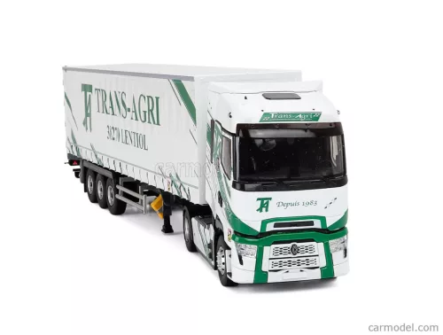 RENAULT  T-LINE HIGH TRUCK TELONATO TRANS-AGRI TRANSPORTS 2023  WHITE GREEN
