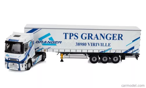 RENAULT  T-LINE HIGH TRUCK TELONATO GRANGER TRANSPORTS 2023  WHITE BLUE