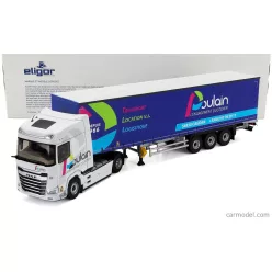 DAF  XG TRUCK TELONATO POULAIN TRANSPORTS 2021  WHITE BLUE