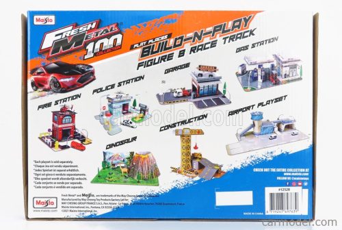 ACCESSORIES  DIORAMA - SET BUILD RACE TRACK WITH CAR  ORANGE GREY