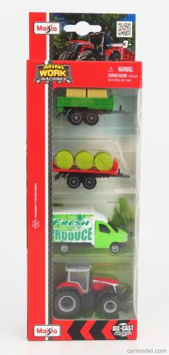 MASSEY FERGUSON  SET 4X 8S.265 TRACTOR 2020 - TRUCK - TRAILER  GREEN RED