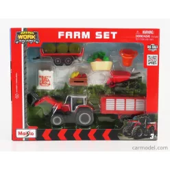   MASSEY FERGUSON  FARM SET 8S.285 TRACTOR WITH ACCESSORIES 2018  RED GREY