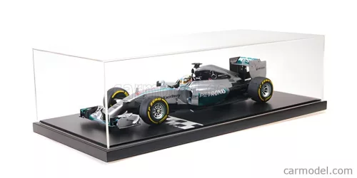 MERCEDES GP  F1  W05 AMG PETRONAS N 44 WORLD CHAMPION SEASON 2014 LEWIS HAMILTON - CON VETRINA - WITH SHOWCASE  SILVER GREEN