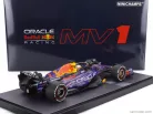 RED BULL  F1  RB19 TEAM ORACLE RED BULL RACING N 1 WORLD CHAMPION WINNER LAS VEGAS USA GP 2023 MAX VERSTAPPEN  PURPLE YELLOW RED