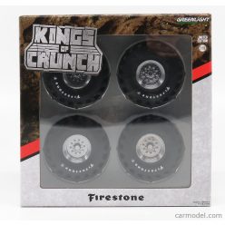   ACCESSORIES  SET 4X RUOTE - 4X WHEELS FIRESTON BIGFOOT  BLACK SILVER