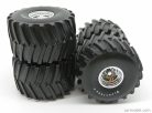 ACCESSORIES  SET 4X WHEELS FIRESTONE MONSTER TRUCK - SET 4 RUOTE  SILVER BLACK