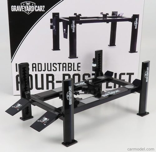 ACCESSORIES  GRAVEYARD CARTZ GARAGE SET OFFICINA - PONTE SOLLEVATORE AUTO - FOUR POST LIFT  BLACK