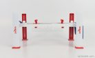 ACCESSORIES  CHEVRON GARAGE SET OFFICINA - PONTE SOLLEVATORE AUTO - FOUR POST LIFT  WHITE RED BLUE
