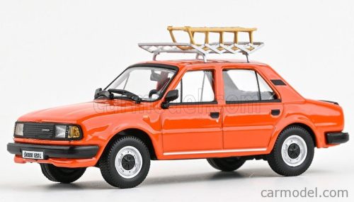 SKODA  120L 1984 WITH SNOW SLEDGE - CON SLITTINO  ORANGE