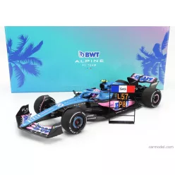   RENAULT  F1  A523 TEAM BWT ALPINE N 10 8th MIAMI GP WITH PIT BOARD 2023 PIERRE GASLY  BLUE BLACK PINK
